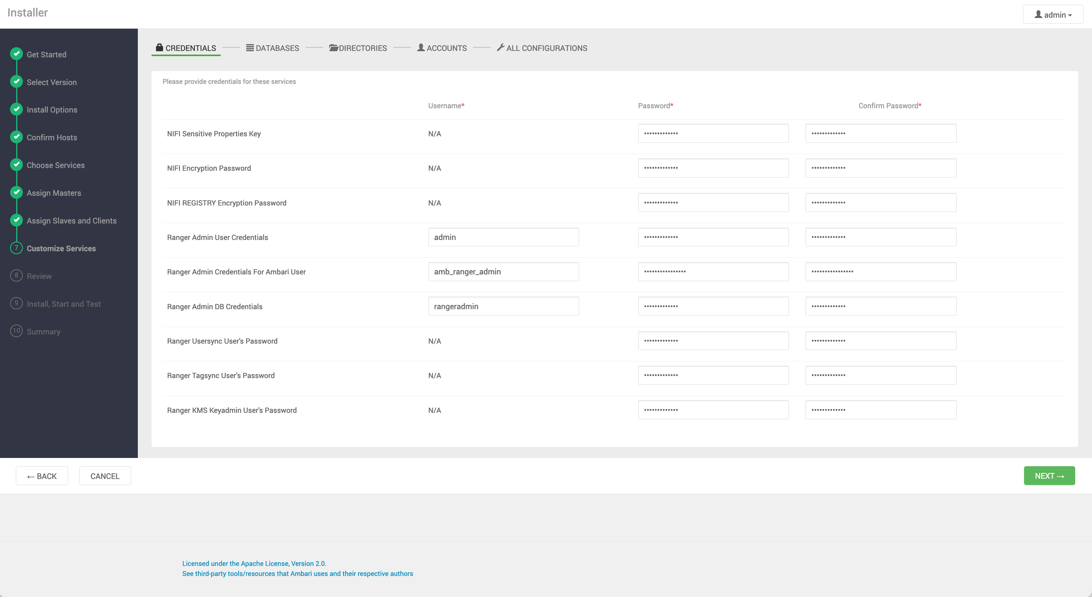 odp-install-ambari-ui-12-credential-selection